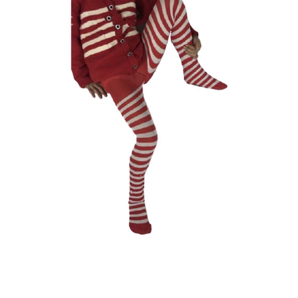 Halloween cosplay kinderen gestreepte panty's kousen kinderen jongens kerst panty's maskerade kostuums meisjes babyfeest kind  j8 a 1: Wit en rood