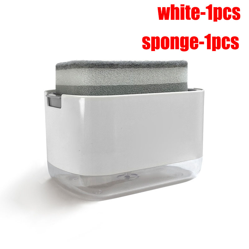 Distributeurs de savon liquide détergent de cuisine grande capacité distributeur de savon plats accessoires de cuisine évier plat mousse fixation maison: kaki foncé