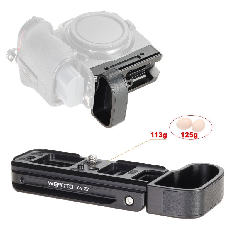 Wepoto  z7 grepp kamera snabbkoppling platthandtag kompatibel med nikon  z5 z6 z6ii z7 z7ii