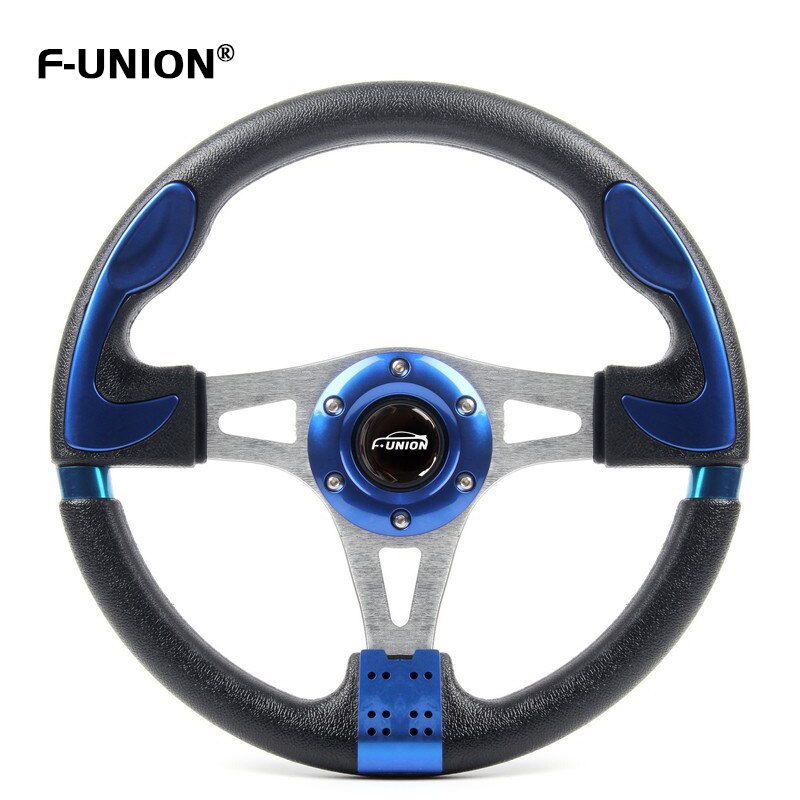 Car Accessories Sports Steering Wheel Quick Release Modified Steering Wheel 13 Inch 330mm Aluminum Moving Rudder: blue