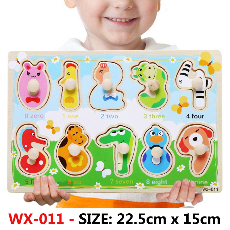 Nowe dziecko zabawki Montessori drewniane Puzzle pojazd animowany cyfrowy Puzzle z motywem zwierzęcym układanka nauka zabawki edukacyjne dla dzieci: WX-011