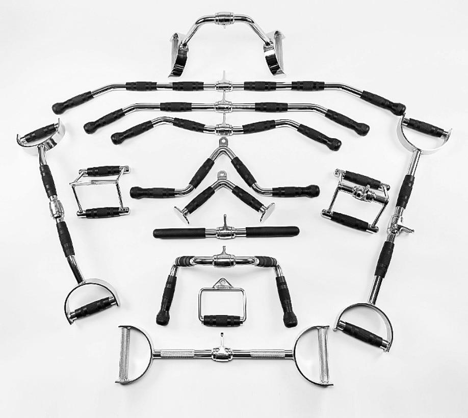Fitness Lat tirer vers le bas poignée poignée antidérapante gymnastique poulie câble Machine accessoires aviron t-bar entraînements à domicile solide poignée barre