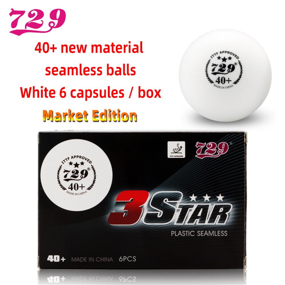 Original 729 Table Tennis Balls 3 star National Games 40+ Table Tennis Seamless ball Material ABS Balls Ping Pong Balls: Market Edition 12pcs