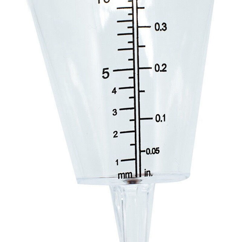 Conical Rain Meter Gauge Plastic Transparent Measuring Cup For Outdoor Garden Outdoor Rainfall Measuring Tools