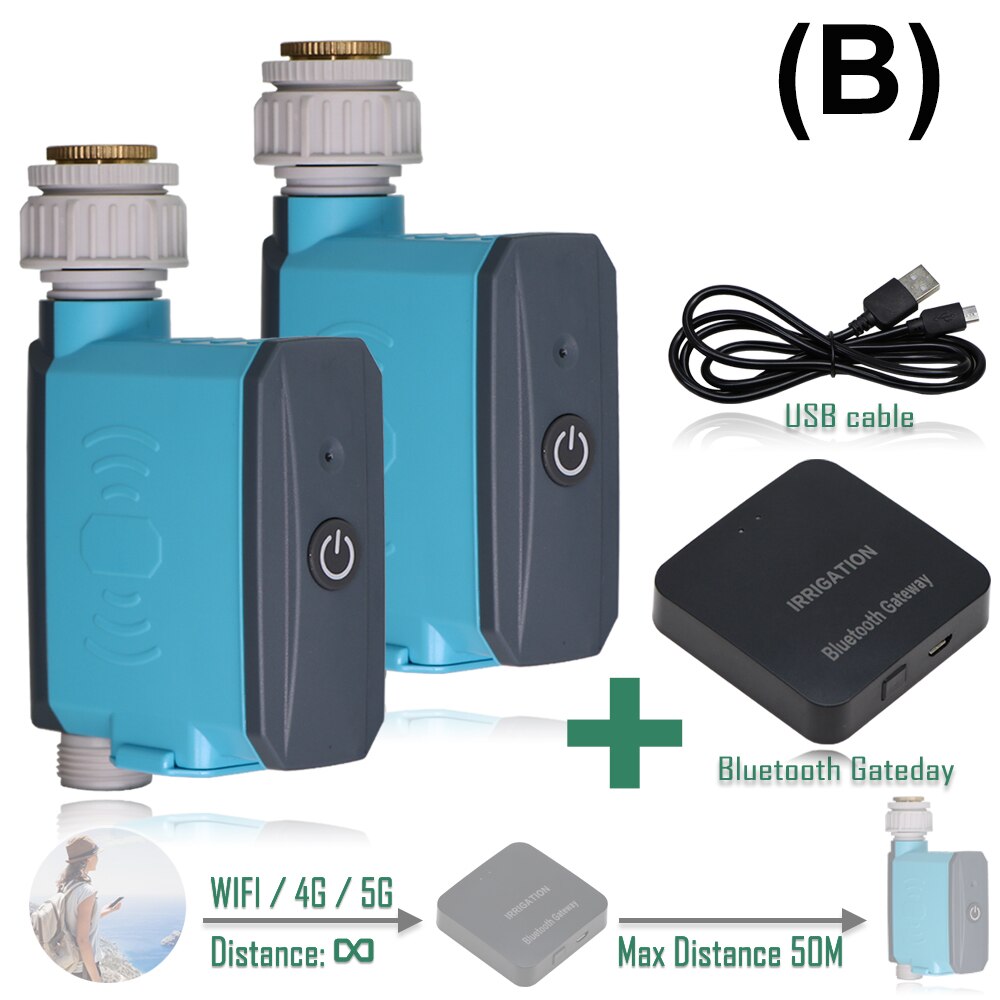 WIFI Bluetooth Garden Watering Timer IP67 Automatic Irrigation Gateway Controller Home Smartphone Remote Flowers Water Timer