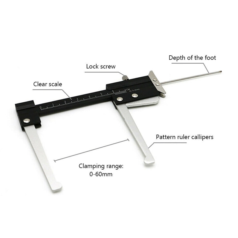 Disc Brake Rotor Thickness Caliper 0-60mm Gauge Gage Micrometer Measuring Tool
