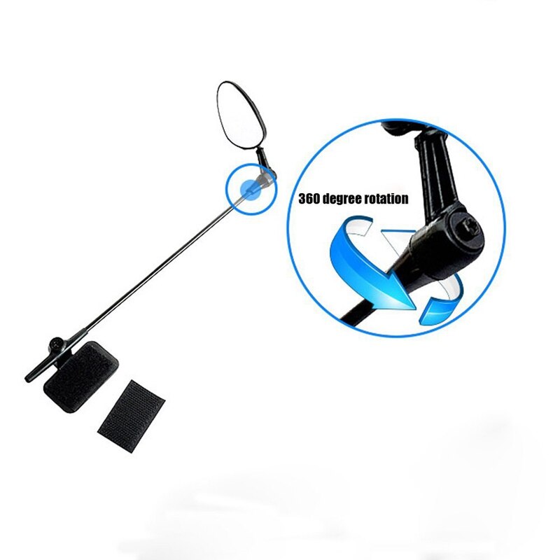 360°Rotated Adjustable Bike Helmet Rear View Mirror Safe Riding for Adults Kids