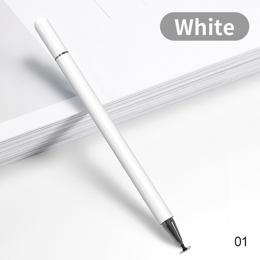 Universal Capacitive Touch Stylus Pen For Iphone Android Tablet Smartphone Drawing Smart Stylus Pens Tablet Mobile Phone Pen: White
