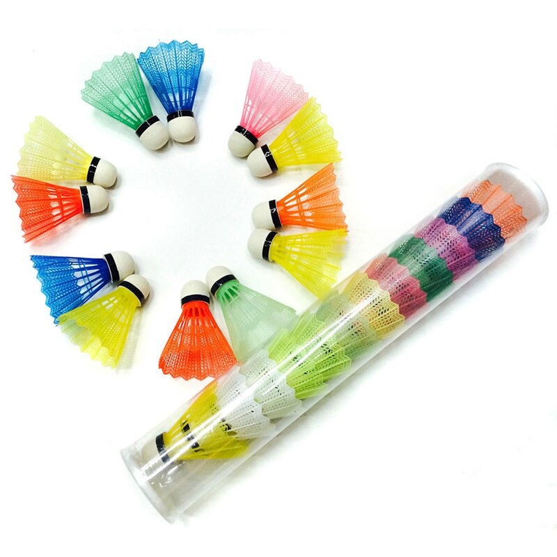 6 pçs/lote Petecas de Badminton de Penas de Ganso Peteca Badminton Bolas de Esportes Ao Ar Livre Badminton Acessórios cor aleatória