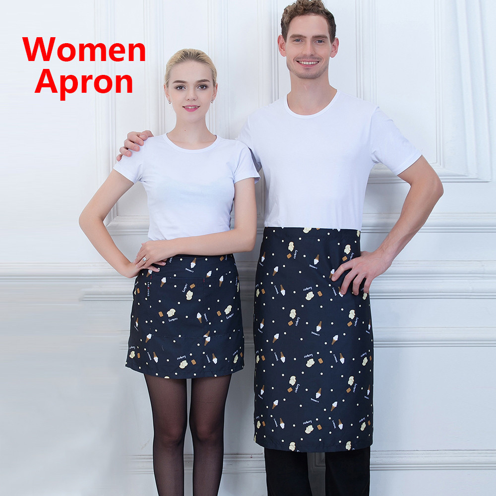 Half Apron Food Service Restaurant Catering Cafe Bakery Chef Waiter Kitchen Cooking Cleaning Home Work Wear Uniform: Women3