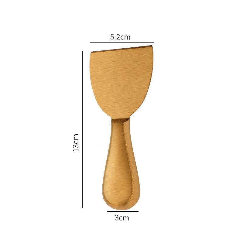 Couteau coupe-beurre en acier inoxydable, ensemble de couverts à poignée creuse, couteau de cuisine, râpe créative, spatule, outils de cuisson: Golden D