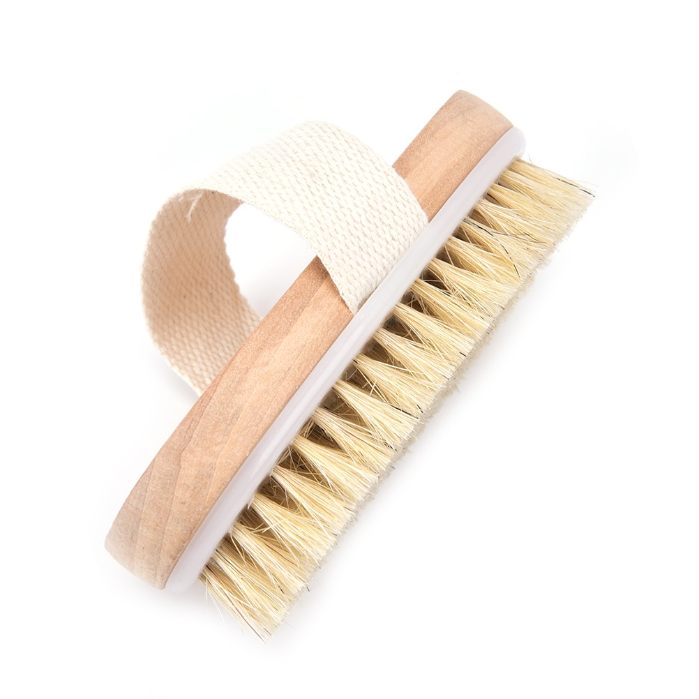 1pc tør hud krop bløde naturlige børster spa-børsten træbadekar bruser børste spa kropsbørste uden håndtag