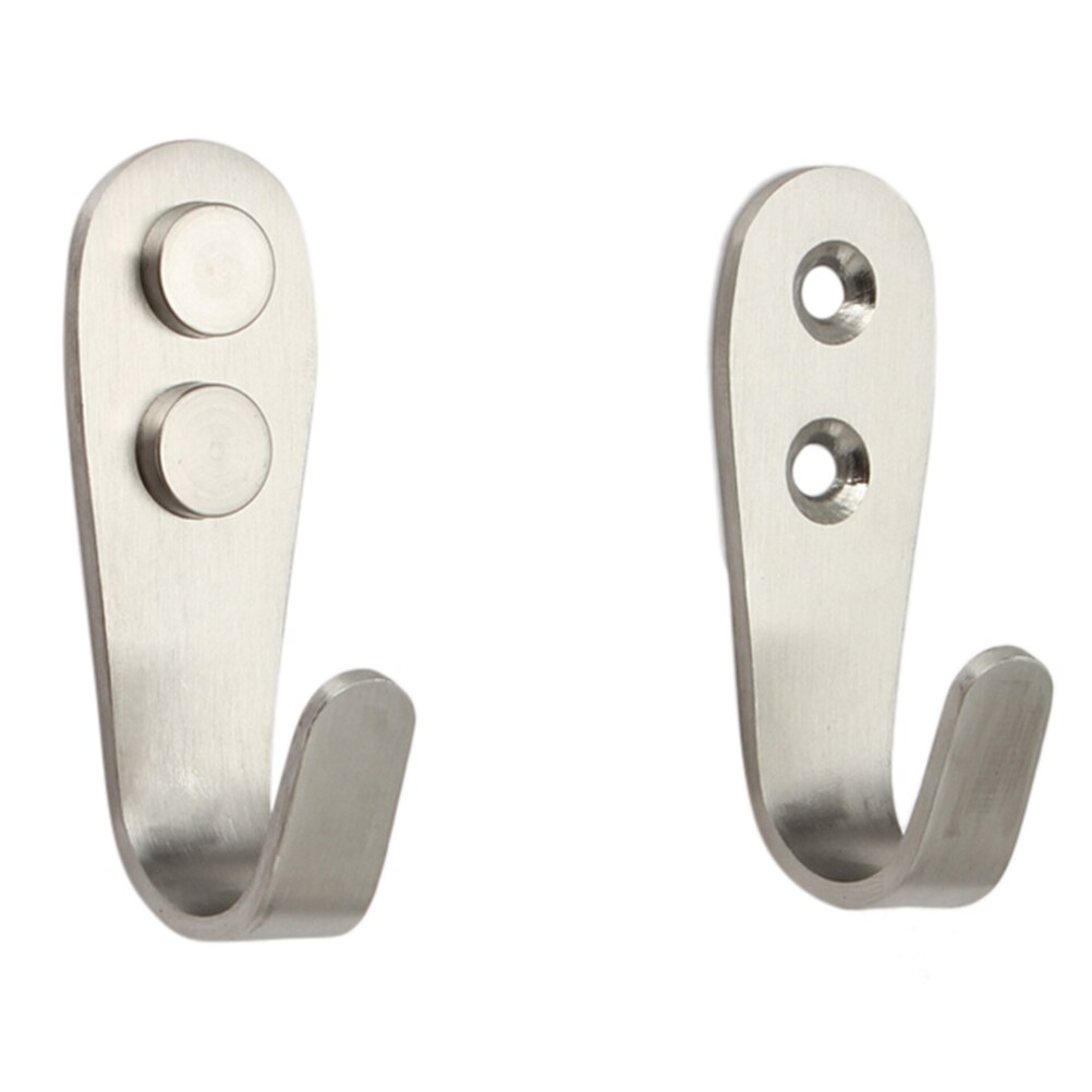 2 stuks roestvrijstalen haken, duurzaam en praktisch, 1.5/2/3mm- dikke geborstelde keukenhaken, kledinghaken, kledinghangers, kledinghangers, hoedenhangers, handdoekhangers