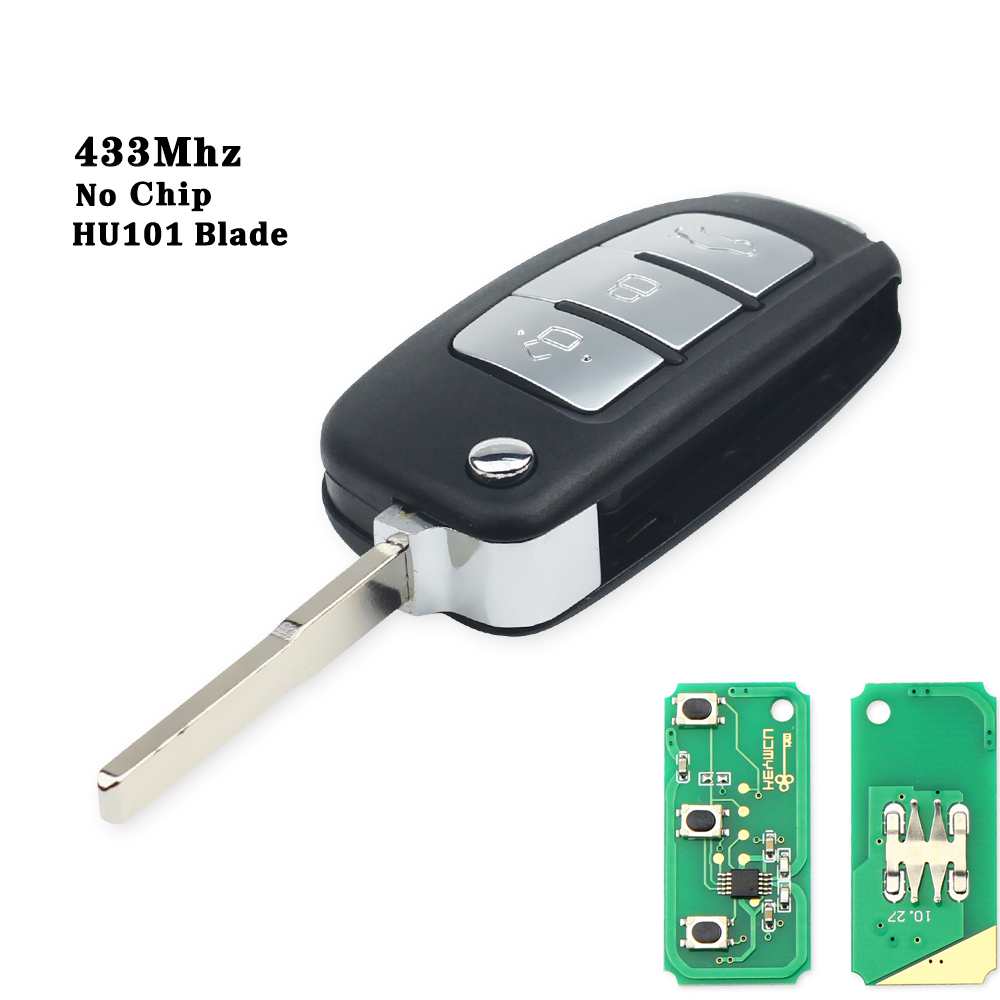 KEYYOU-llave de coche con Chip HU101/FO21, 4D63/4D60, 433MHz, para Ford Fusion, Focus, Mondeo, , Galaxy: Modified No Chip