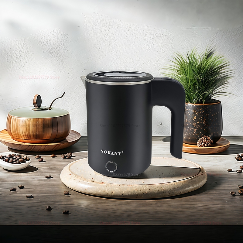 Small 500ml Electric Kettles Stainless Steel For Boiling Water Travel Mini Water Boiler Heater Double Wall Portable Teapot