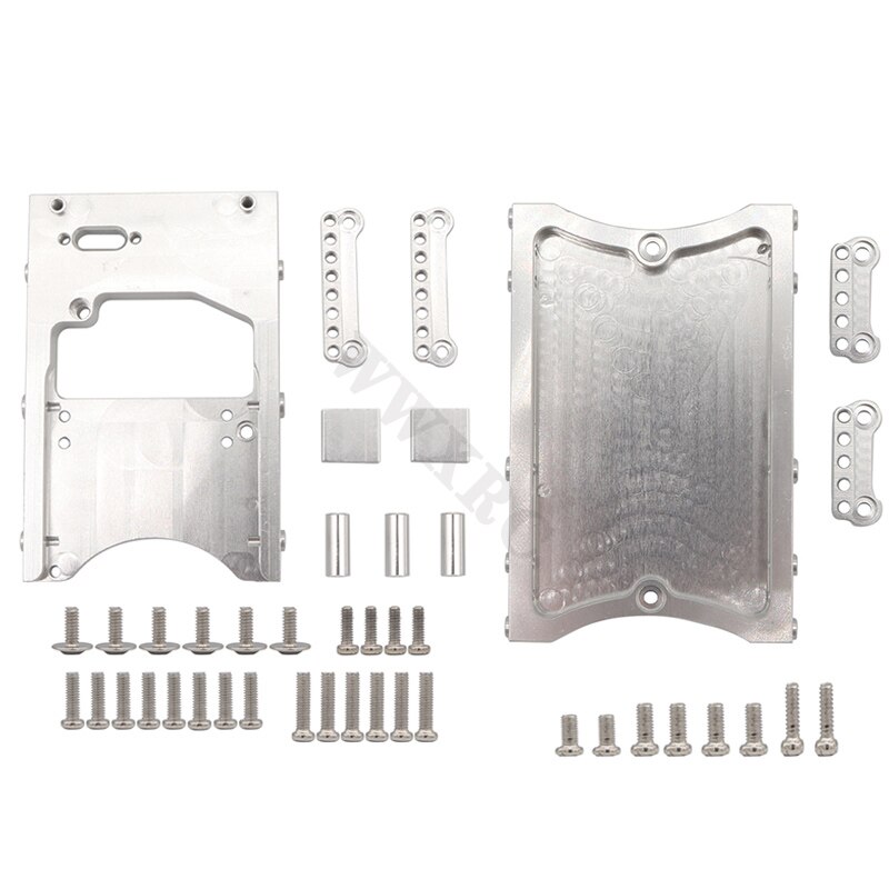 Metal Steering Servo Fixed Mount Bracket Beam for MN D90 D91 D96 D99 MN90 MN99S 1/12 RC Car Upgrade Accessories: Set Silver