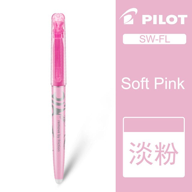 Pilot sw-fl frixion slettelig highlighter 6 stk farvemarkør sæt doodle malerartikler: Blød lyserød