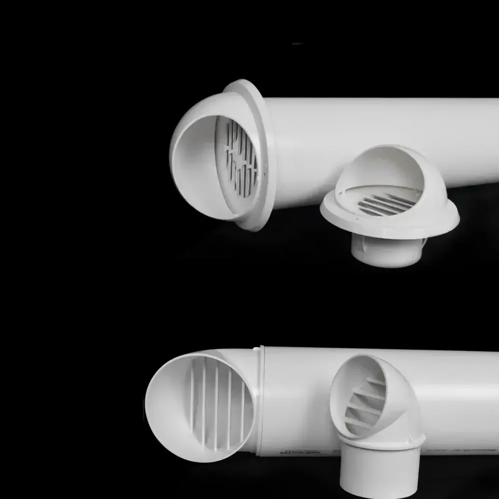 PVC Ventilation Exhaust Grille round Wall Ceiling Air Vent Grille Ducting Cover Outlet Heating Cooling Waterproof Vent Cap