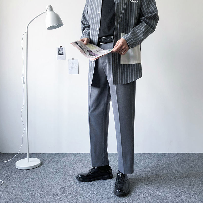 Mannen Broek Lente En Zomer Comfortabele Losse Effen Kleur Veelzijdige Broek Jongeren Mode Trend Mannen