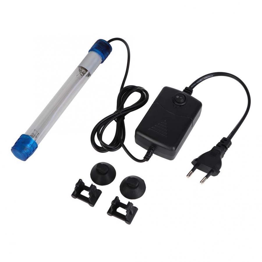 Fish Tank Light Lamp Submersible UV Light Algae Bacteria Killing Lamp for Aquarium Fish Tank EU Plug: 5W