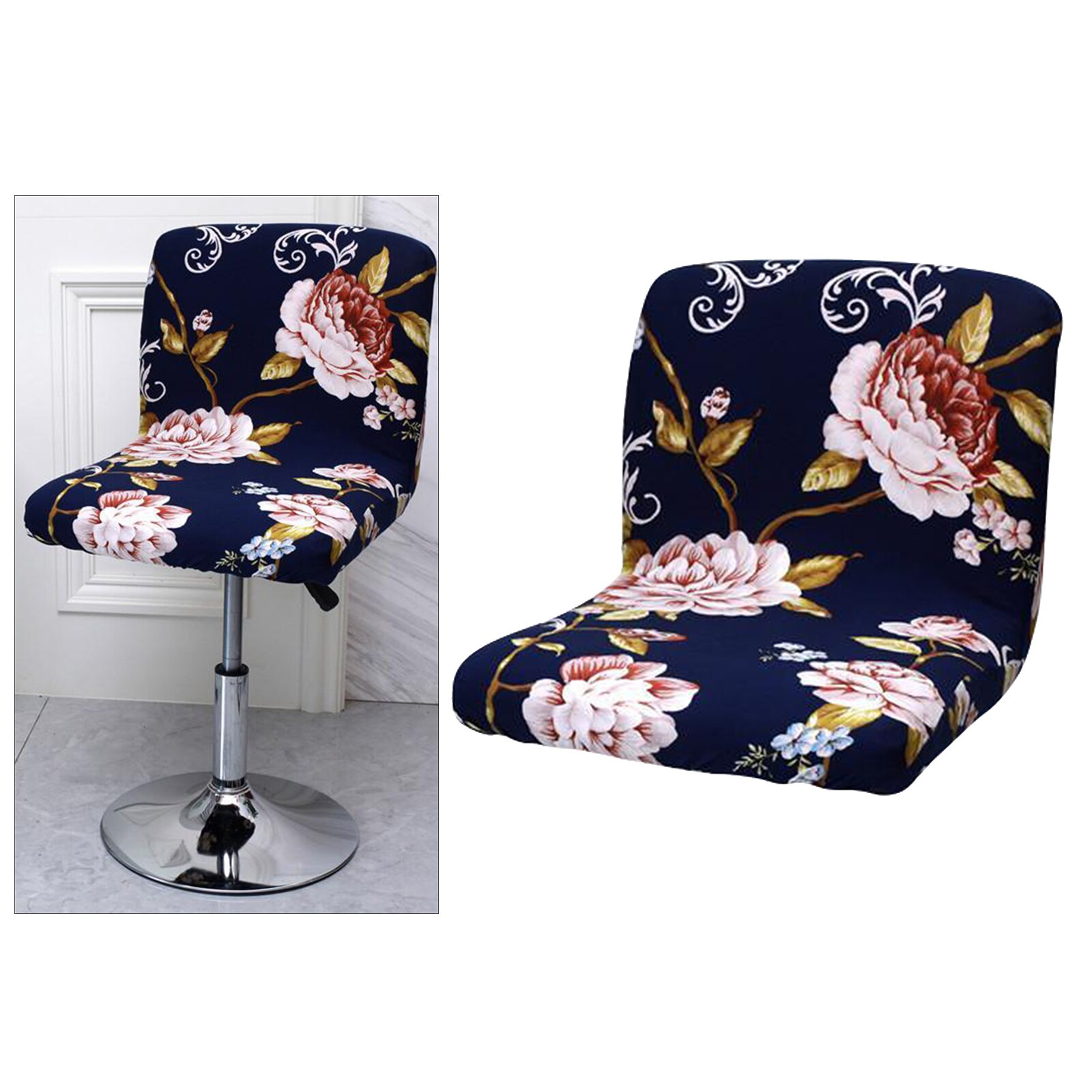 Stræk stol betræk slipcovers, bar højde barstol skammel dækker spisestue: Stil 1