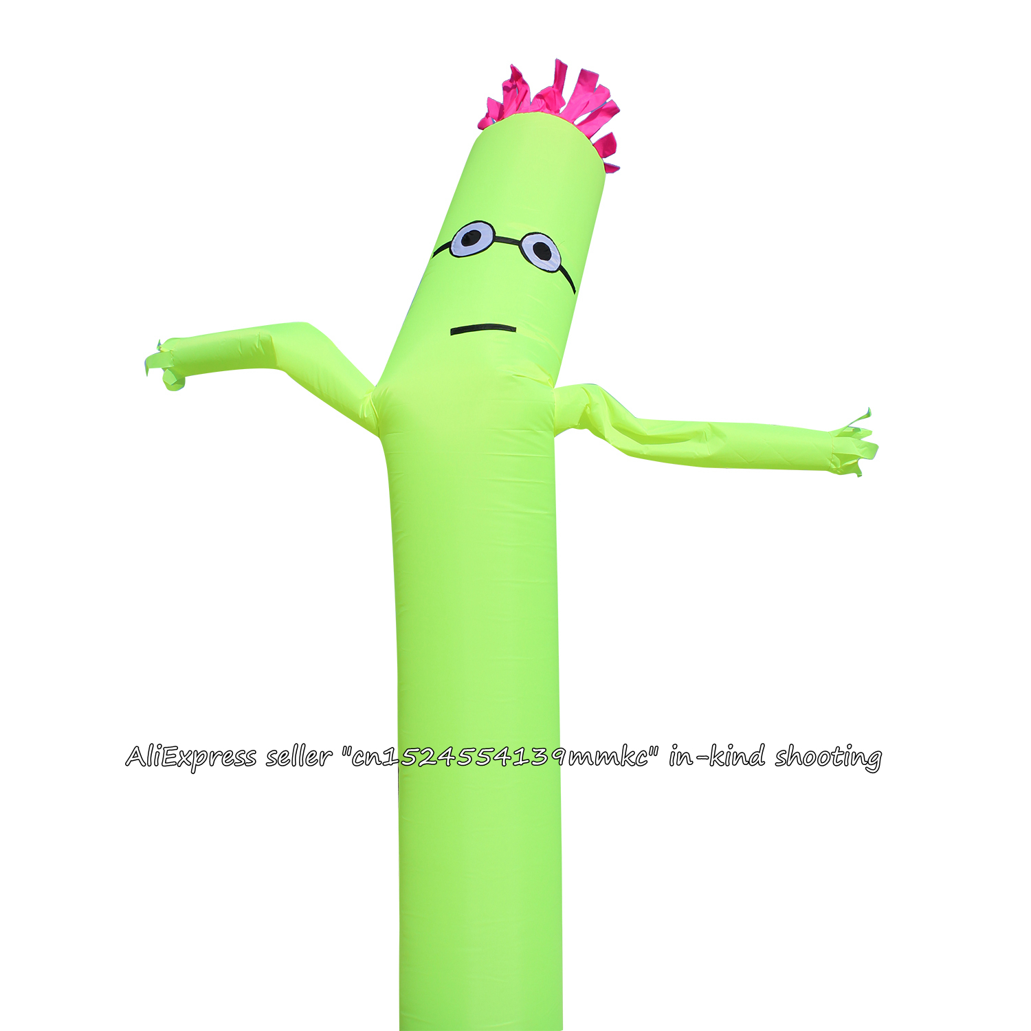 10FT 3M Air Dancer Sky Dancer Aufblasbare Rohr Puppet Wind Fliegen für 45CM Blowe (Fluoreszierende Gelb)