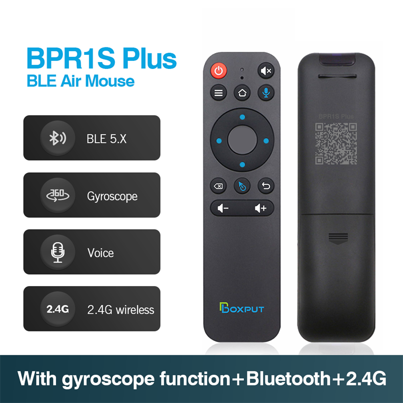 BPR1 BPR1S Plus Multi-button IR learning Bluetooth 5.0 BLE Smart Home Air Mouse Wireless remote control For Android set-top box: BPR1S Plus with Gyro
