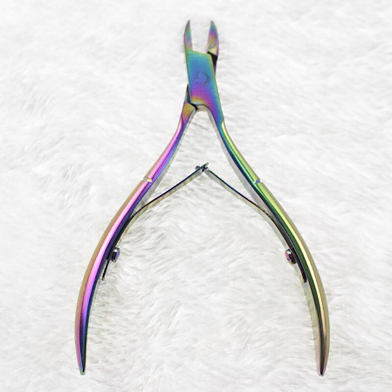 Shellhard 1Pc Rainbow Cuticle Nipper Chameleon Nail Cuticle Nipper Clipper Cutter Dode Huid Remover Manicure Nail Art Tool