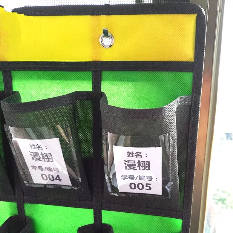 56 Pockets Waterproof Oxford Fabric Storage Hanging Bag Numbered Classroom Charts For Cell Phones Organizers Purple Blue Navy