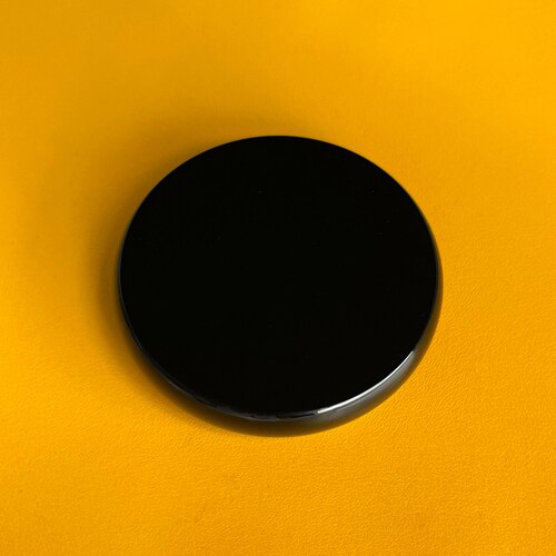 Crystal Gyro Plate Crystal Smooth Tray Double-Sided Concave Inception Space Hand Toy Gyro Display Stand K9 Base: Solid black