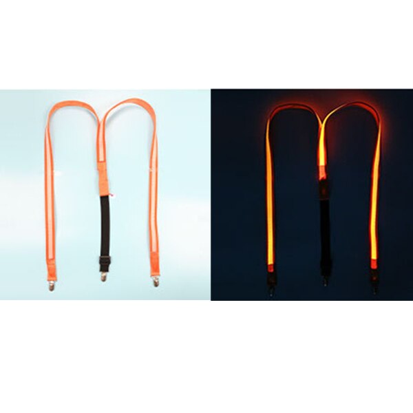 Tirantes luminosos Led para hombre, pajarita, barra de música perfecta, iluminación Led, accesorios para actuaciones y fiestas de disfraces: orange