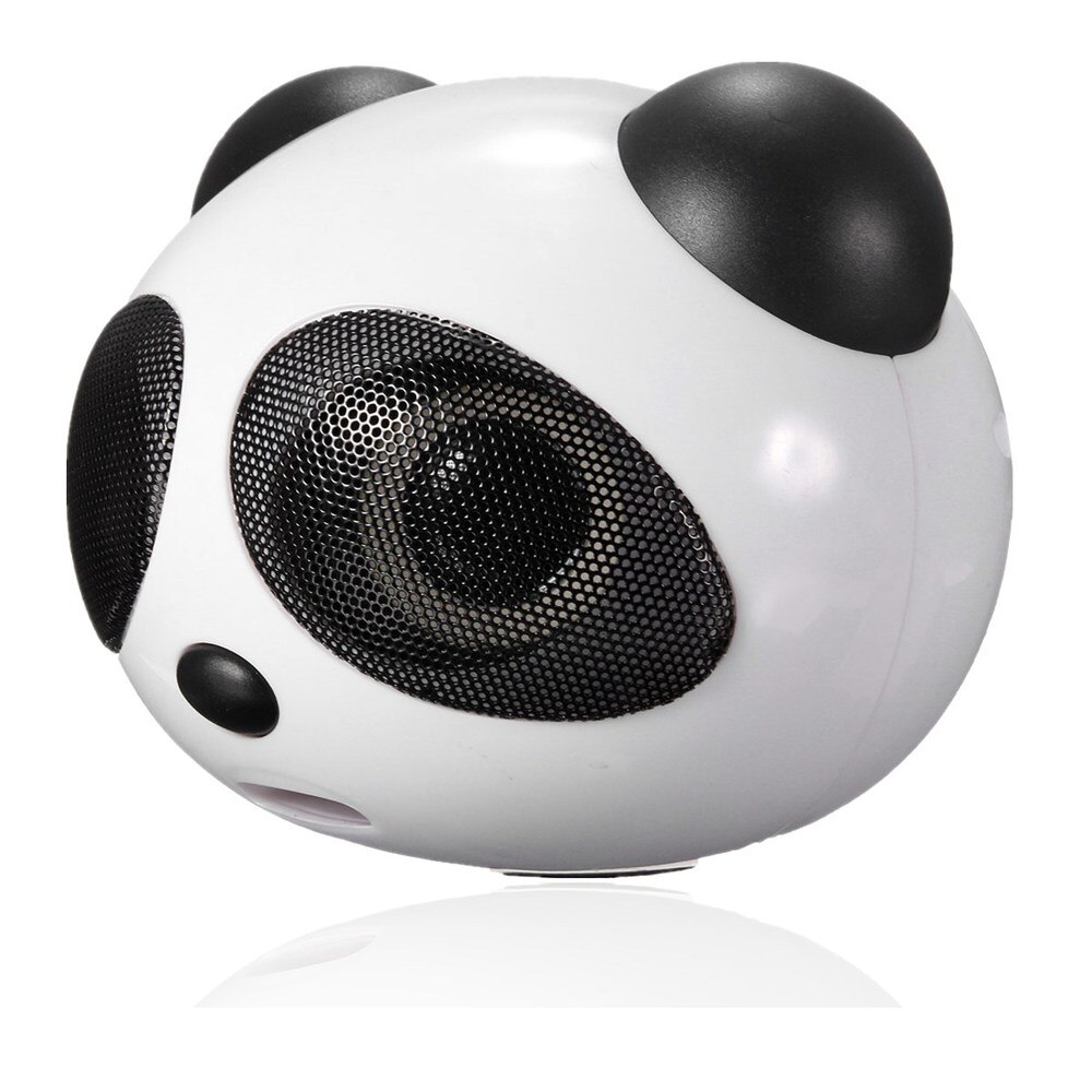 Panda Multimedia Portable USB Mini Digital Square 3.5mm Wired Super Bass Stereo Speaker Subwoofer with mic for Desktop Laptop