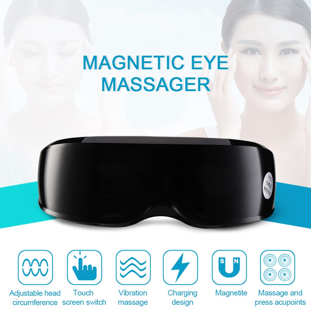 Usb Oplaadbare Trillingen Oog Massager 22 Pc Magneet Ogen Care Apparaat Verlichten Rimpel Vermoeidheid Acupunctuur Massage Eyewear Bril