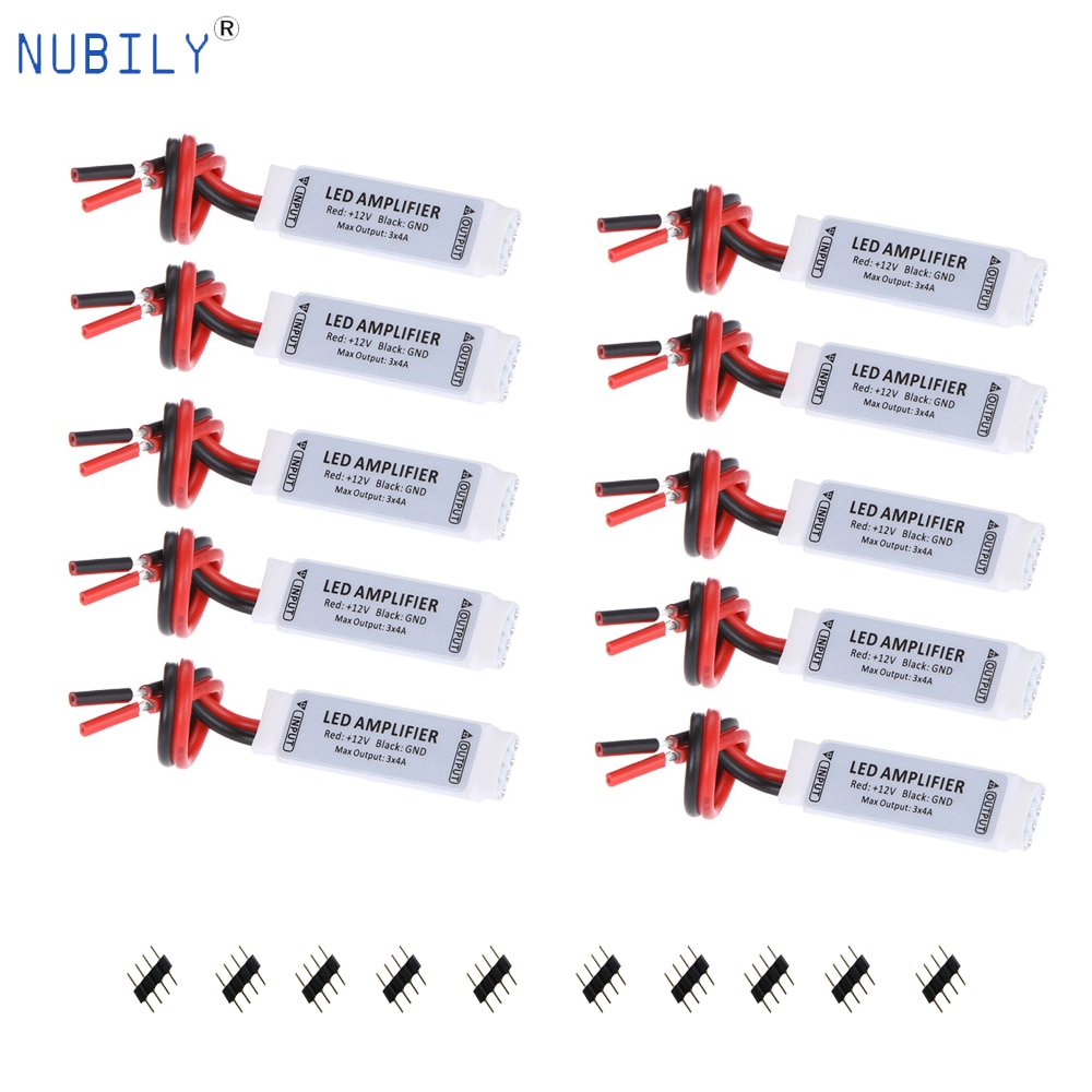 12V 4 pin RGB Amplifier 10pcs 5pcs Extend Signal Controller Data Signal Repeater 4CH Channels For 5050 3528 RGB LED Strips