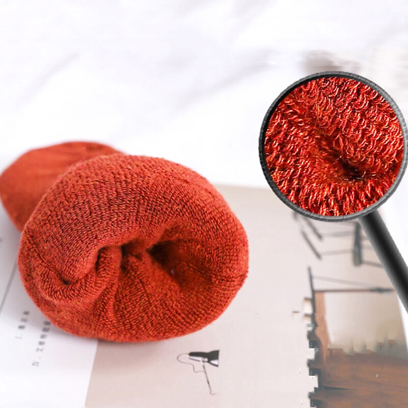 Chaussettes en coton et laine pour hommes, chaussettes épaisses et chaudes à Compression, couleur unie, blanc, 10 couleurs