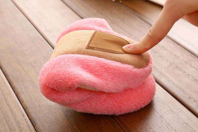 Vinter tøfler for kvinner plysj tøfler ensfarget varme hjem innendørs sko elskere gulv myke tøfler mann sko pantuflas