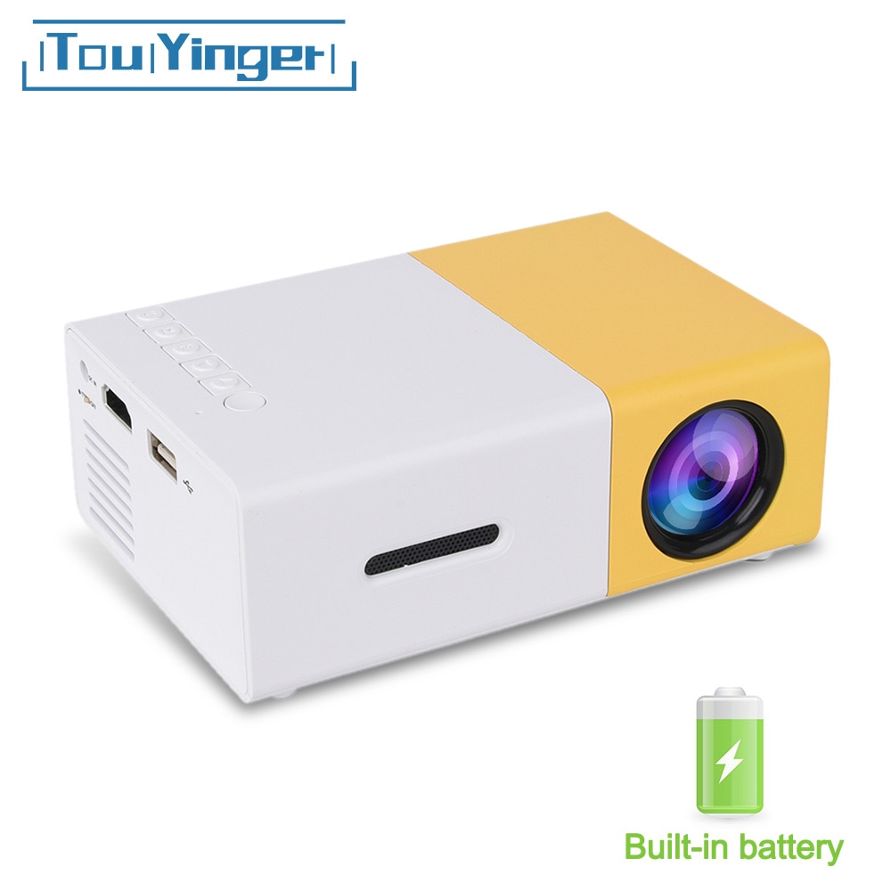 Touyinger-miniproyector LED de bolsillo para niños, dispositivo portátil de proyección yg 300, YG300, YG310, LCD, vídeo, para niños/SD/USB