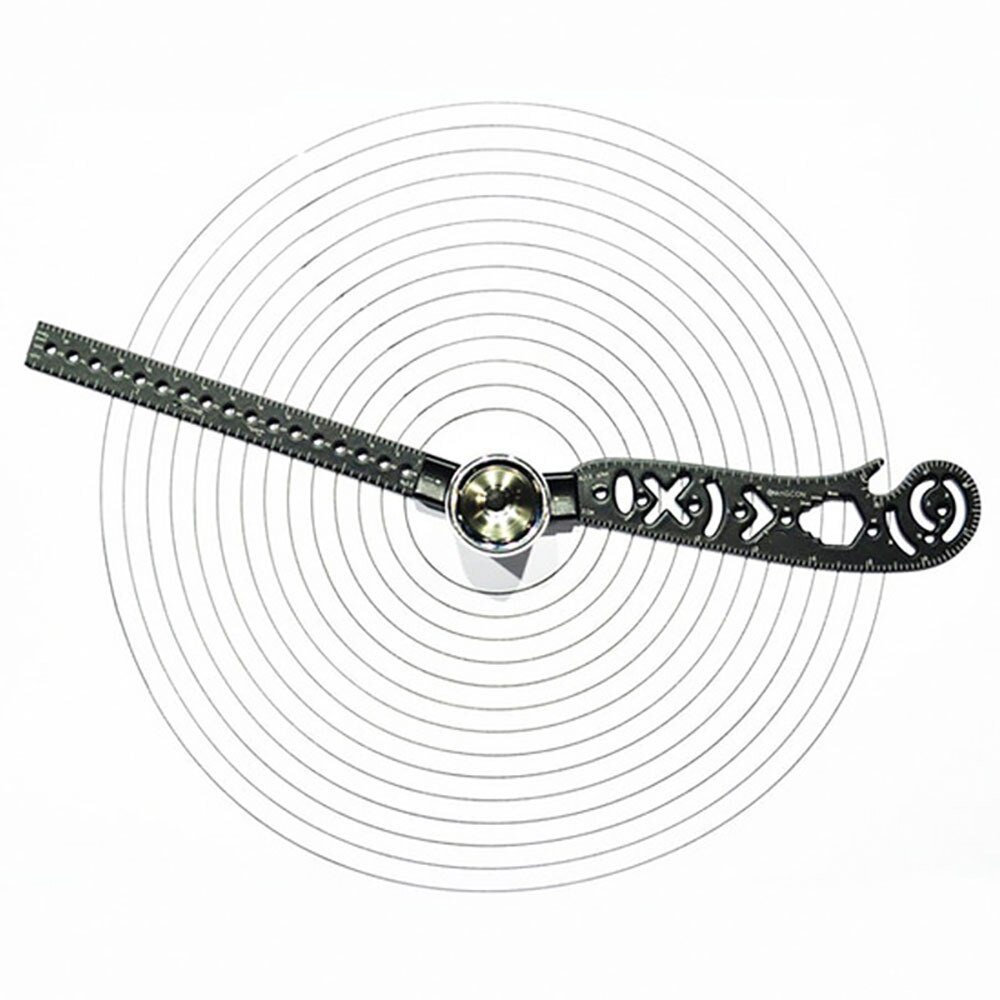 Drawing Ruler Multi-Function Drawing Ruler Curved Ruler Mini Compass Protractor Combo Ruler Versatile Drawing Tool Magnetic Rule: Default Title