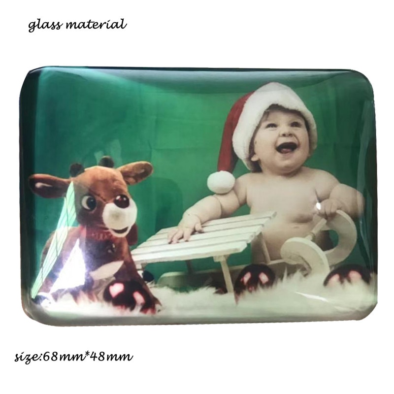 DIY Personal Custom Refrigerator Magnets Sticker Glass Retangle Fridge Magnet Sticker Home Decoration