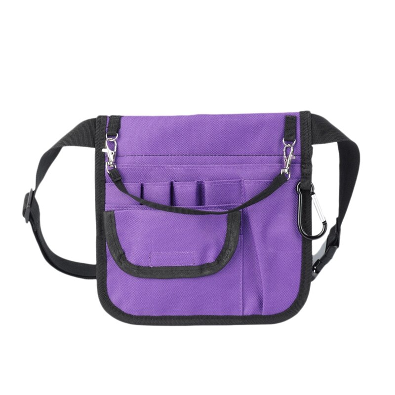 Verpleging Tas, Verpleegkundige Fanny Pack, Riem Utility Kit, Verpleging Gereedschap Pocket Organizer, verpleegkundige Taille Pouch Hip Bag: Purple