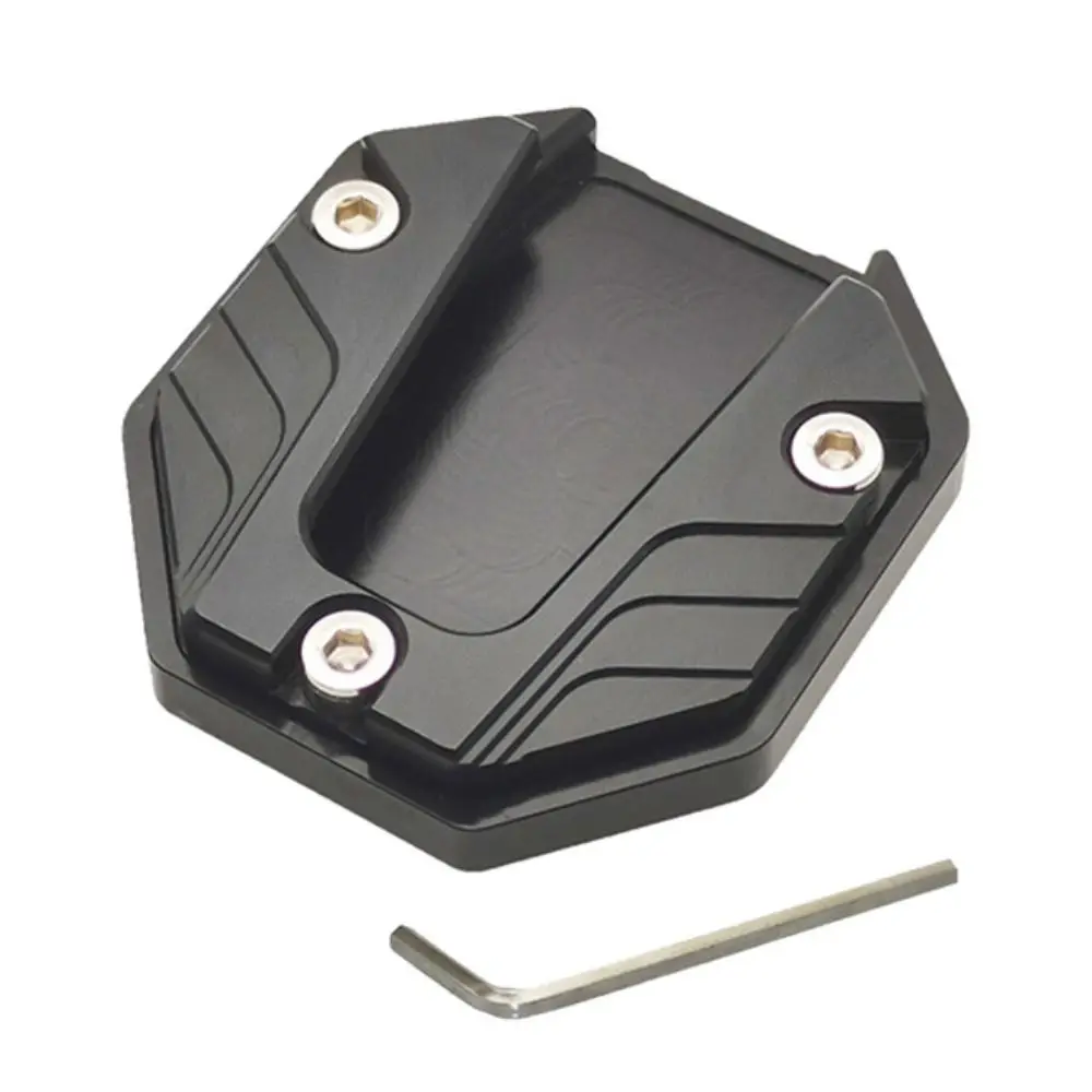 Motorfiets Kickstand Voetsteun Motorfiets Zijstandaard Pad Zijstandaard Grote Voetpad Parkeerplaat Basis Voet Verlengstuk: legergroen