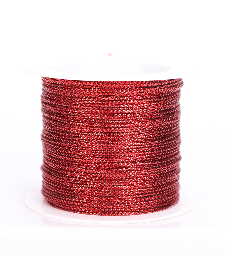 20meters 1mm Wide Tinsel String Craft Making Cord Non Stretch Jewelry Making Wrap Ribbon Metallic Cord Packaging Rope: C