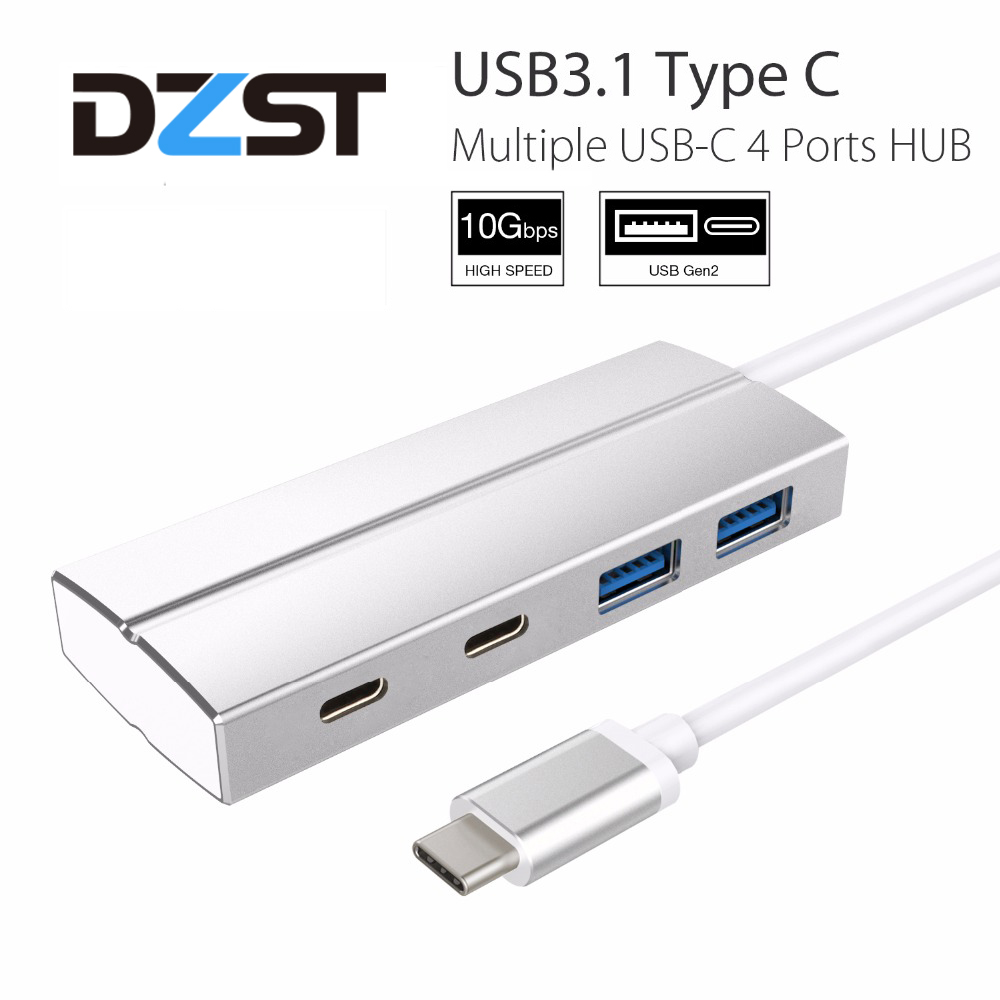 DZLST USB C hub power adapter USB 3.0 Opladen USB 3.1 Gen2 SuperSpeed 10Gbps Data Transfer Voor Macbook USB C Docking Station