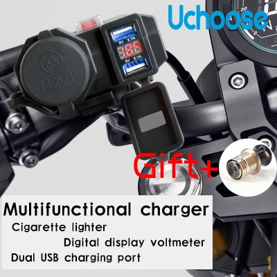 Waterdichte Universele Elektrische Auto Usb Oplader Motorfiets Sigarettenaansteker Moto Dual Usb Gezamenlijke Mobiele Mobiele Telefoon Oplader