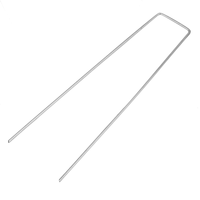 100Pcs Heavy Duty U Shape Gauge Galvanized Steel Garden Stakes Staple Securing Pegs for Securing Fabric Landscape Fabric Netting
