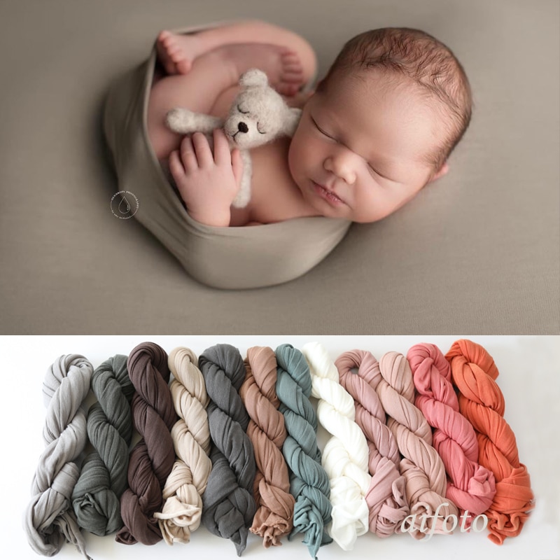 30*140 CM Fotografia Neugeborenen fotografie requisiten schießen kulissen Baby foto elastische strecken wickelt Studio hintergründe stoff