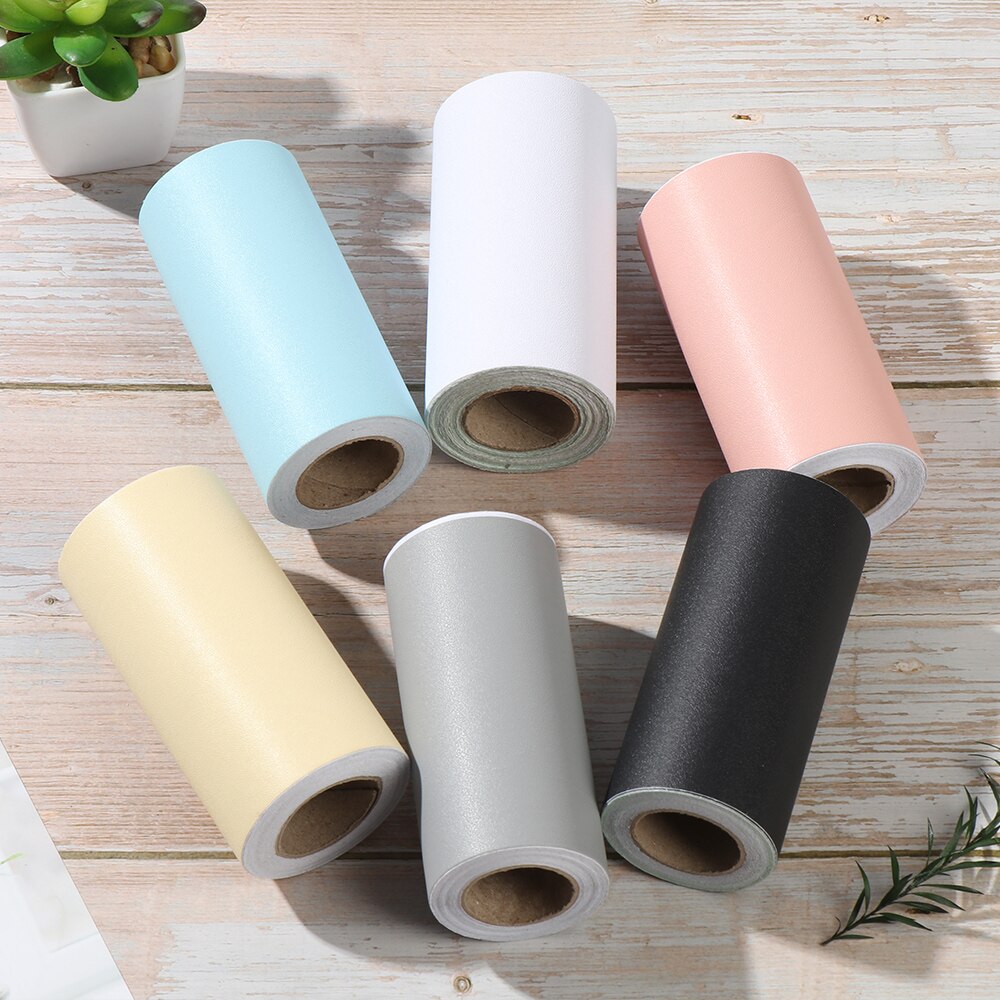 5M Self-adhesive PVC Waterproof Waist Line Wallpaper Living Room Skirting Line Vinyl Decals Baseboard Wall Border Corner Sticker
