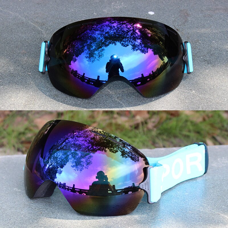 Marca nova uv400 óculos de esqui camada única anti-nevoeiro grande máscara de esqui óculos de snowboard de neve dos homens das mulheres óculos eyewears: 02