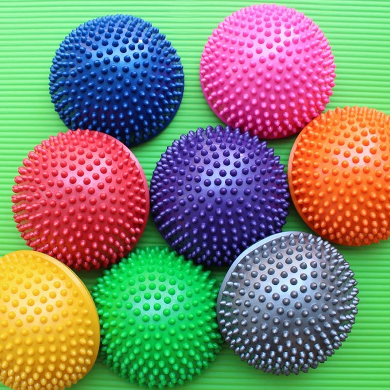 Uppblåsbara halvsfär yoga bollar pvc massage fitball övningar tränare balanseringsboll för gym pilates sport fitness sek 88