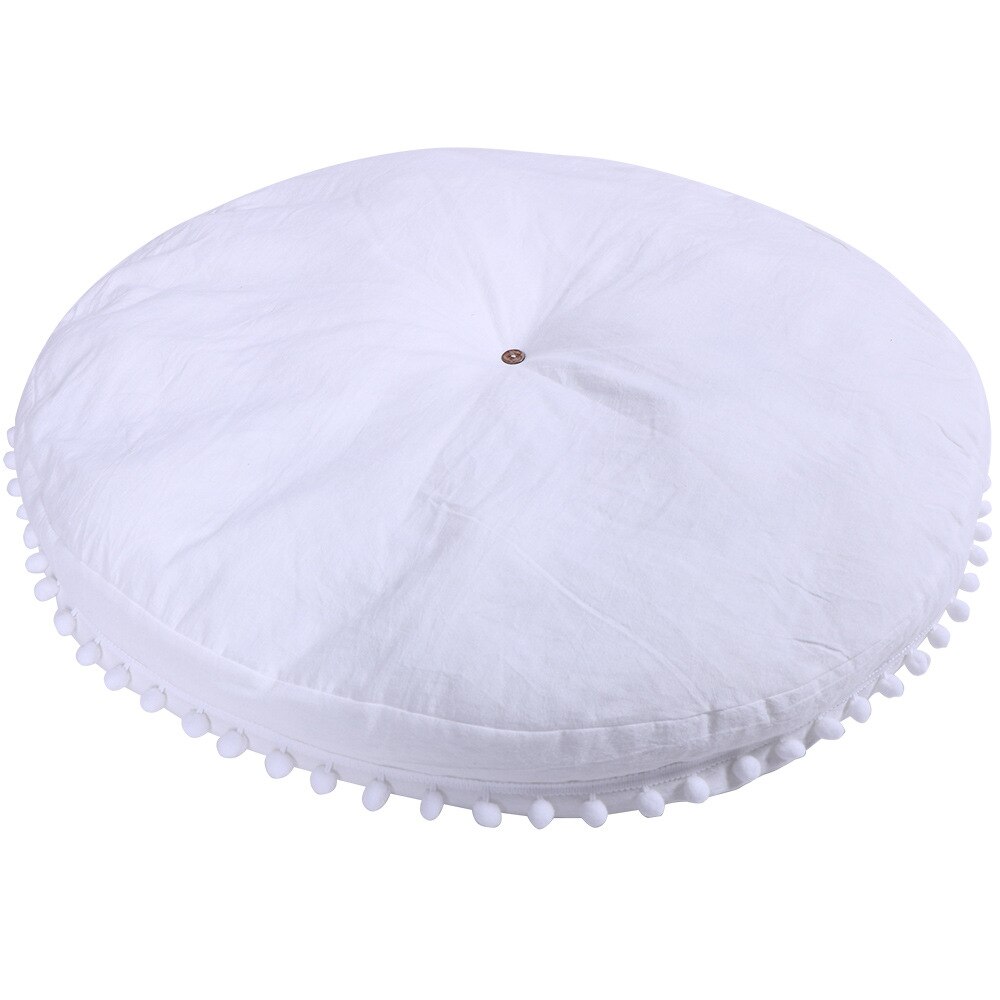 Neue Farbige Kleinkind Kleinkind Runde Kissen freundlicher Baby Unterstützung Sitz Weichen Stuhl Kissen Sofa Plüsch Kissen Spielzeug freundlicher Zimmer Klettern matt: Elfenbein